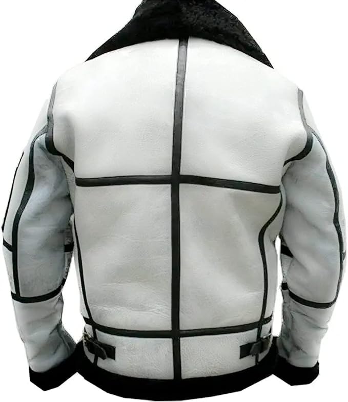 Sheepskin Vinatge Warm Classsic Shearling RAF Aviator WW2 Faux Fur Winter Leather Jacket For Men